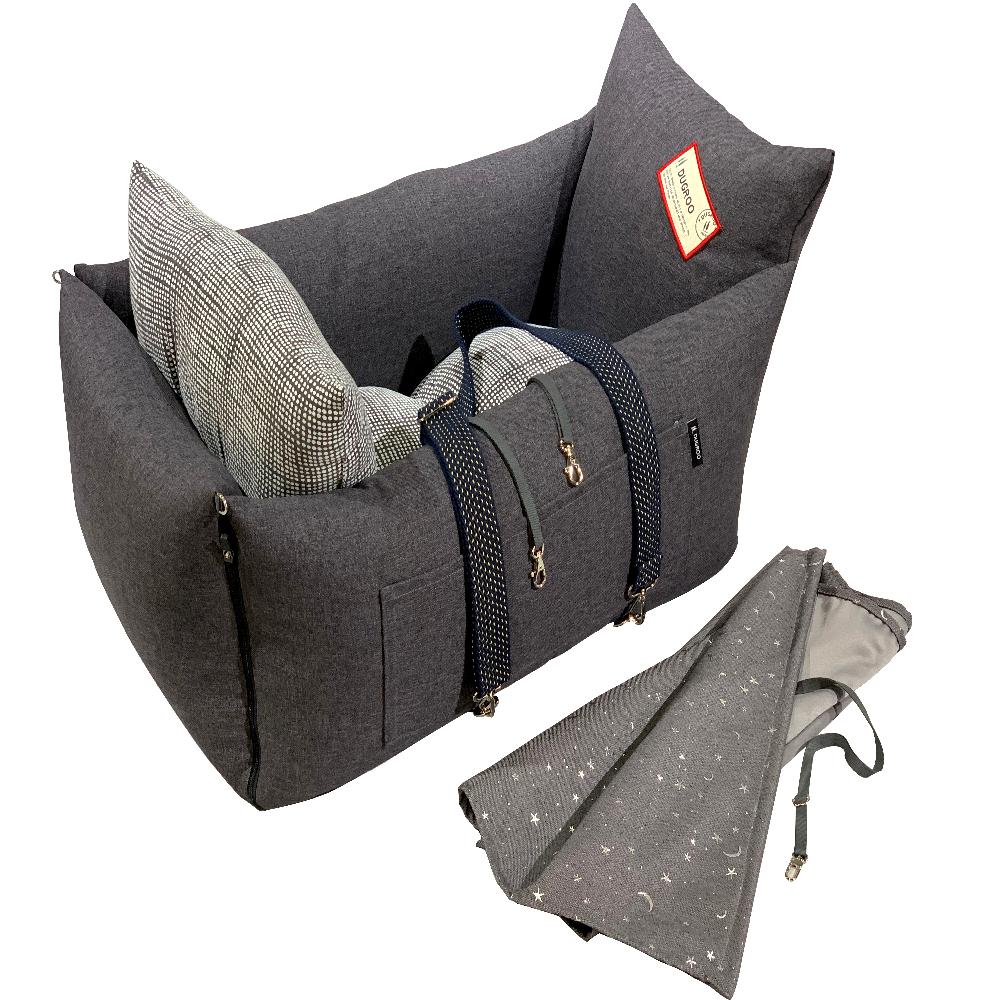 DUGROO Handmade All-Round Driving Kit Sunshade Pet Car Seat Dog Puppy Non-Slip Cushion Booster Seat